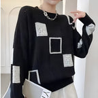 Adele - Women's Vintage Plaid Sweater Fall-Winter