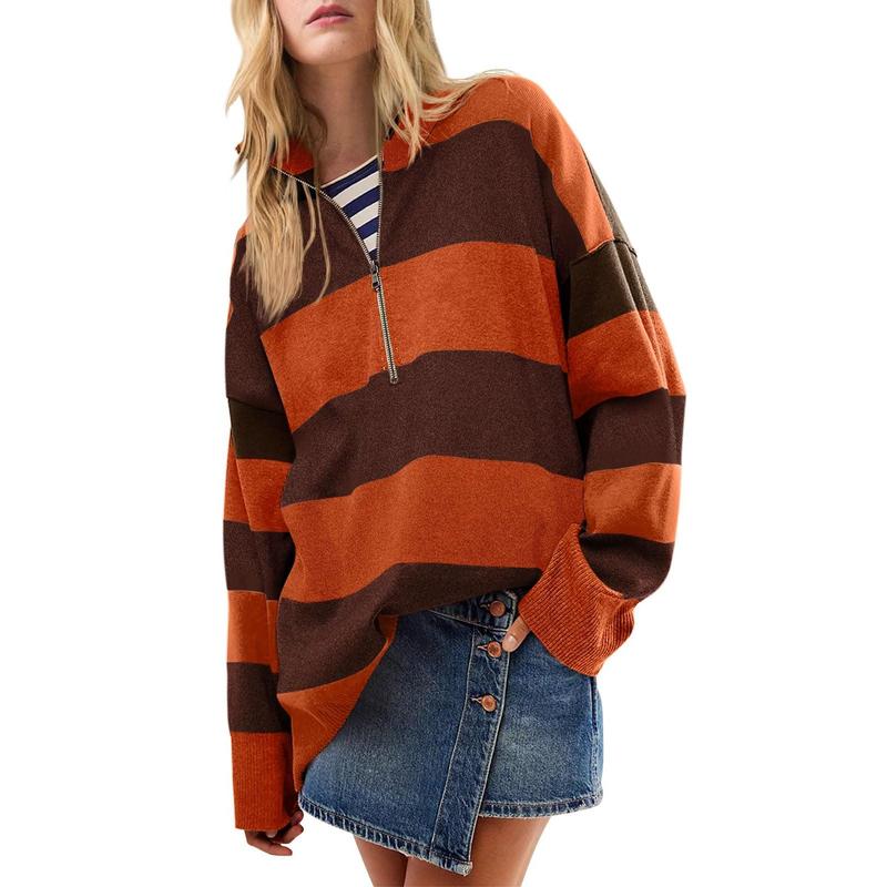Dorelisse - Oversized Turtleneck Sweater with Half Zip