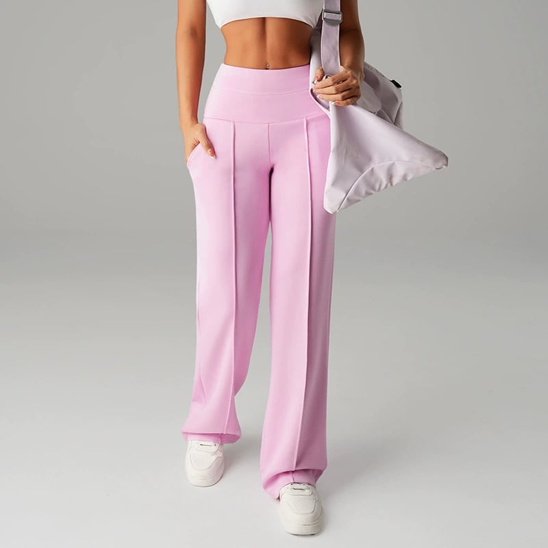 Niselle - Women's Plain Straight Leg Trousers