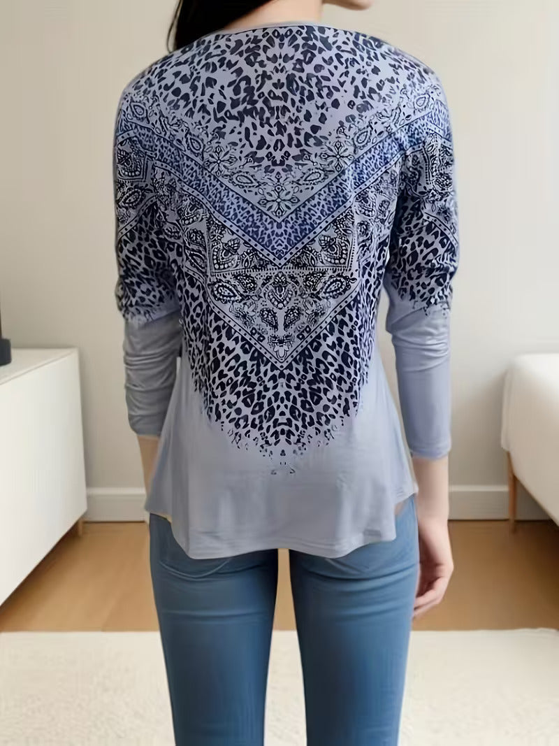 Noralivessa - Ethnic-Inspired Printed Mini Dress