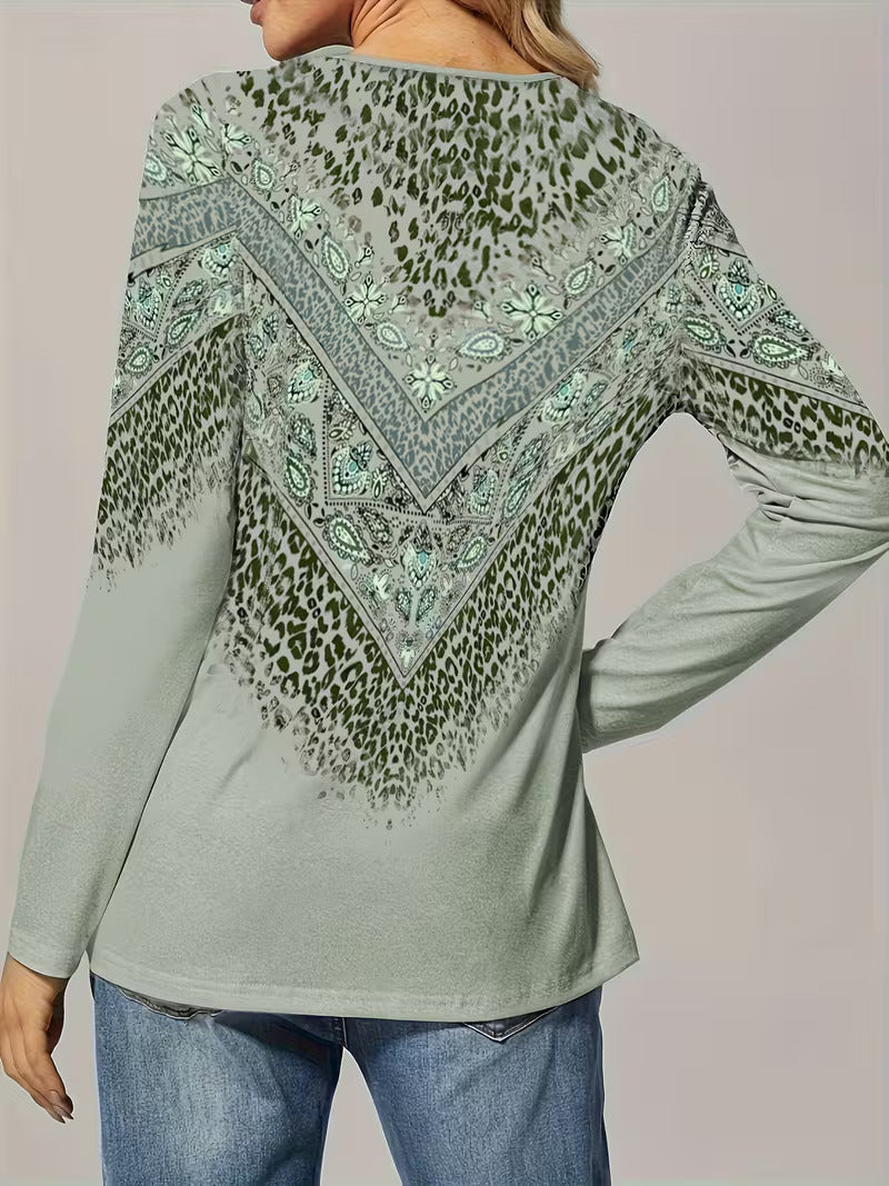 Noralivessa - Ethnic-Inspired Printed Mini Dress