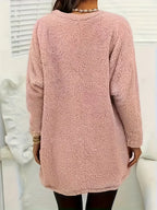 Patrice - Colorful Heart Fleece Sweatshirt with Pockets