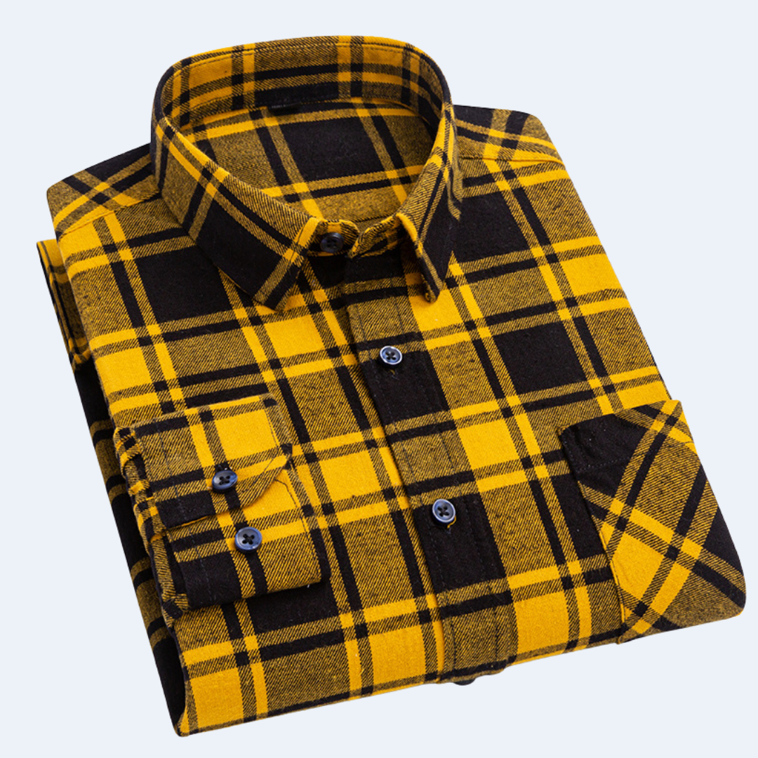 Jarvis | Plaid Shirt with Button Down Collar and Chest Pocket