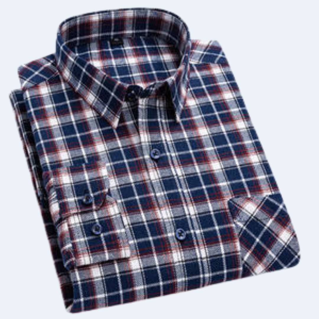 Jarvis | Plaid Shirt with Button Down Collar and Chest Pocket