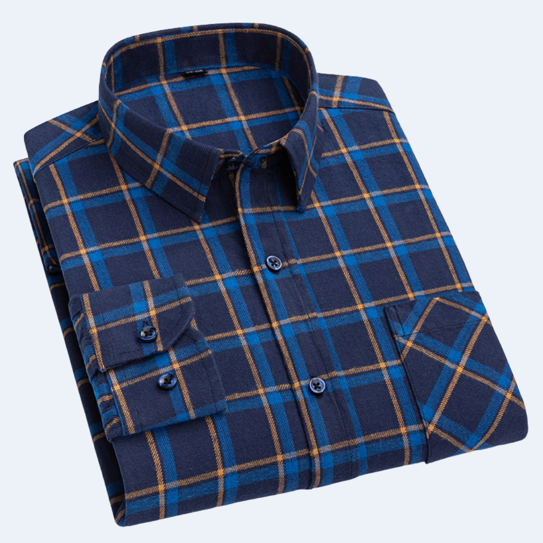 Jarvis | Plaid Shirt with Button Down Collar and Chest Pocket