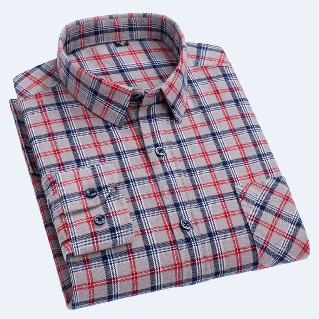 Jarvis | Plaid Shirt with Button Down Collar and Chest Pocket
