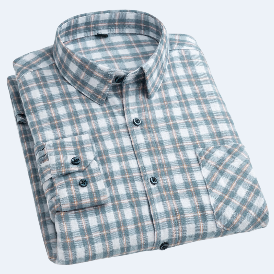 Jarvis | Plaid Shirt with Button Down Collar and Chest Pocket