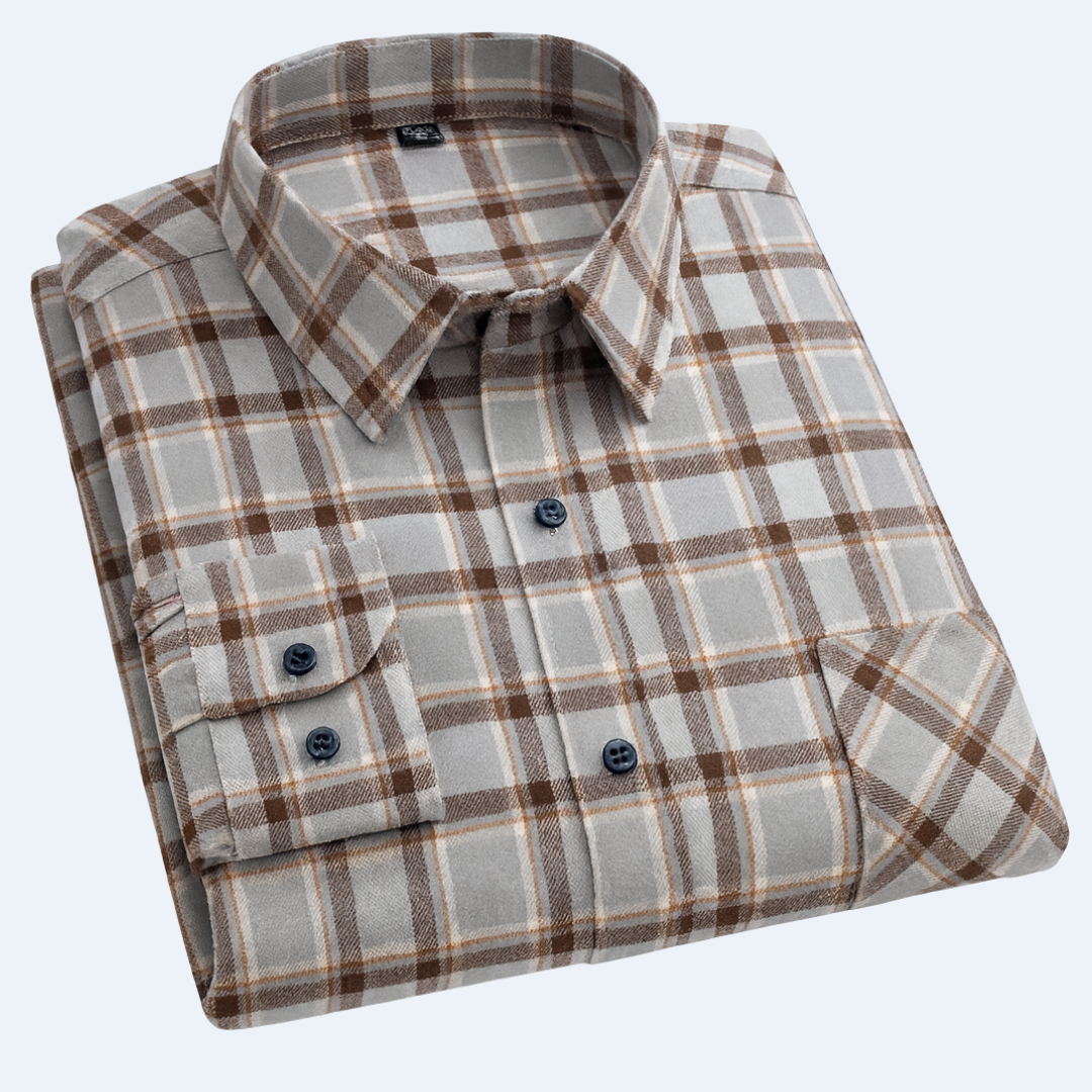 Jarvis | Plaid Shirt with Button Down Collar and Chest Pocket