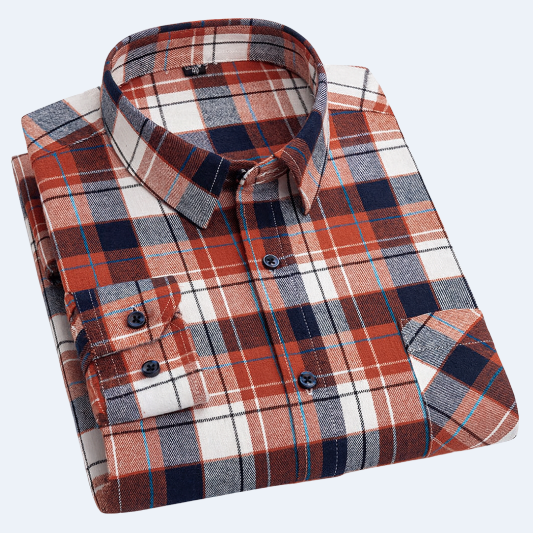 Jarvis | Plaid Shirt with Button Down Collar and Chest Pocket