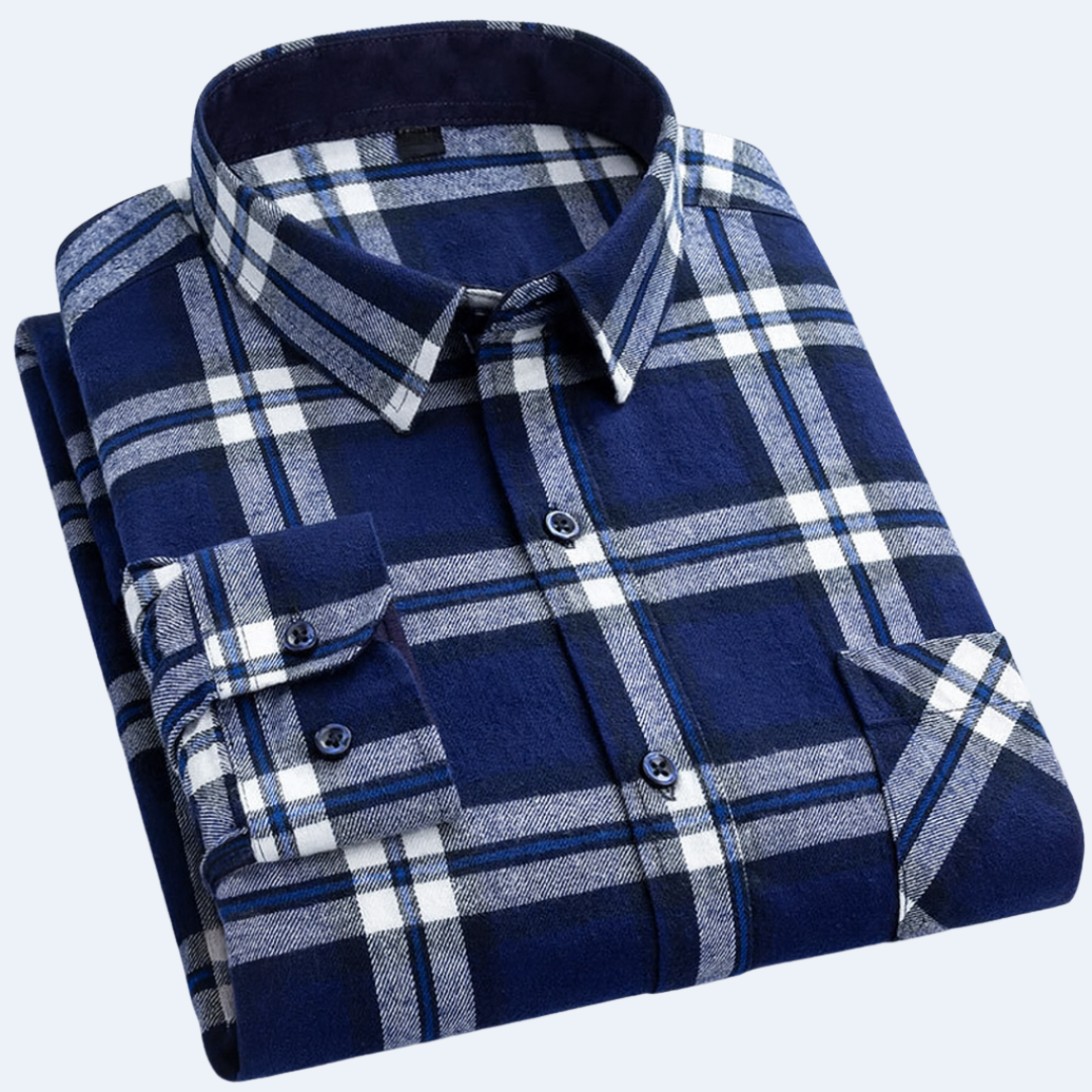 Jarvis | Plaid Shirt with Button Down Collar and Chest Pocket