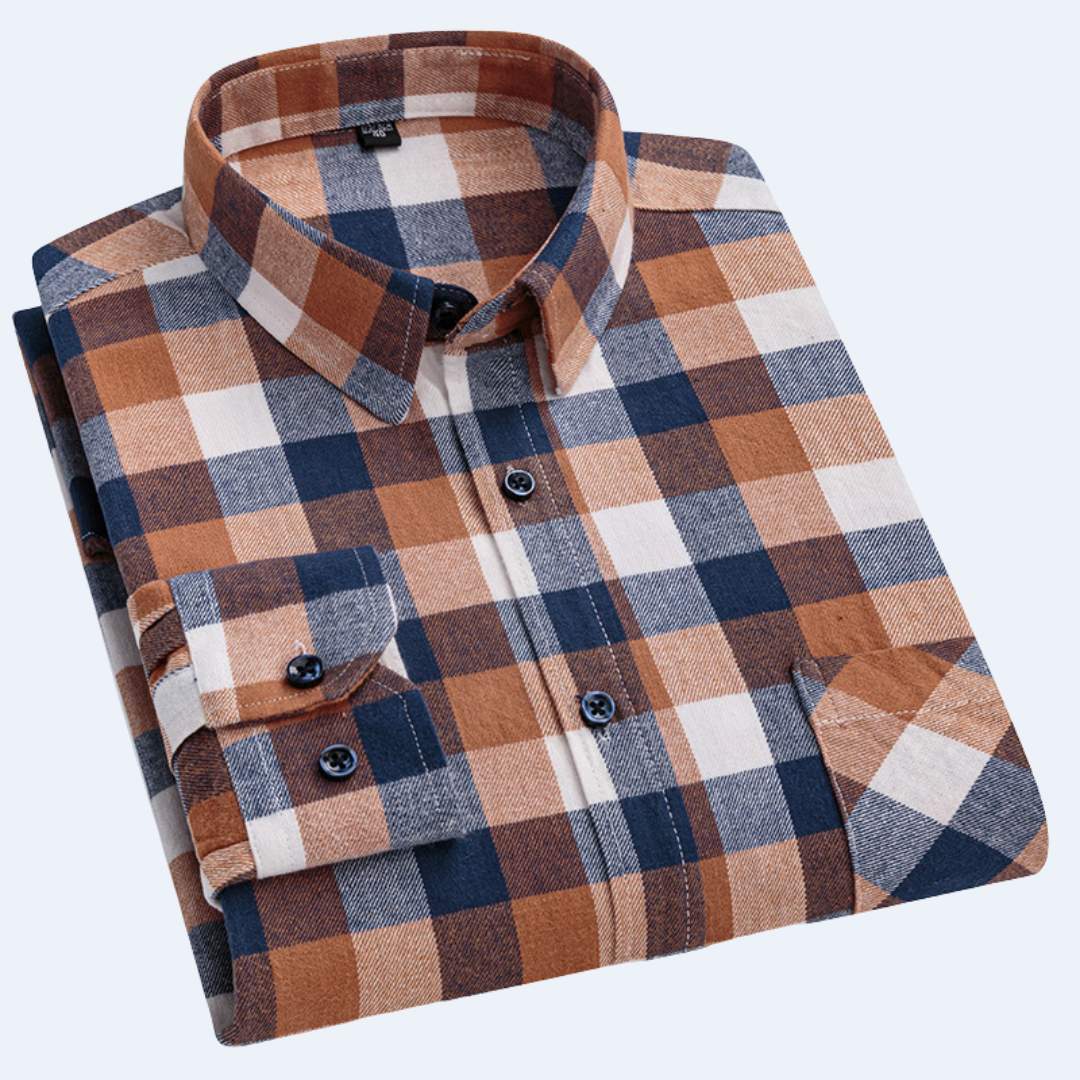 Jarvis | Plaid Shirt with Button Down Collar and Chest Pocket