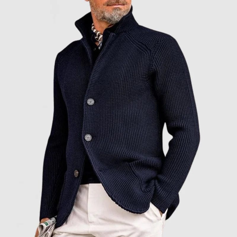 Everett | Button Up Cardigan in Chunky Rib