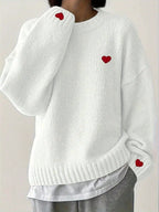 Lunetta - Casual Knit Heart Sweater