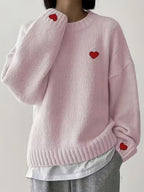 Lunetta - Casual Knit Heart Sweater