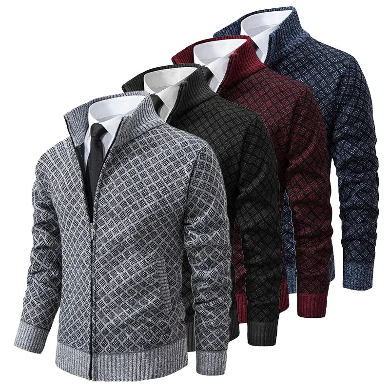 Maven | Classic Cardigan in a Diamond Knit