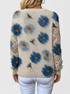 Marisavina - Elegant Vintage Floral Sweater
