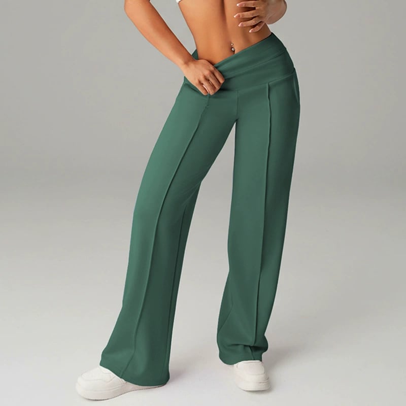 Niselle - Women's Plain Straight Leg Trousers