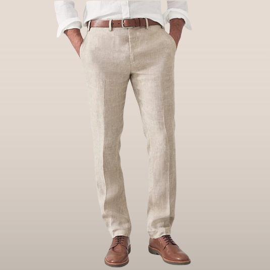 Thaddeus | Dress Pants with Flat Front and Belt Loops
