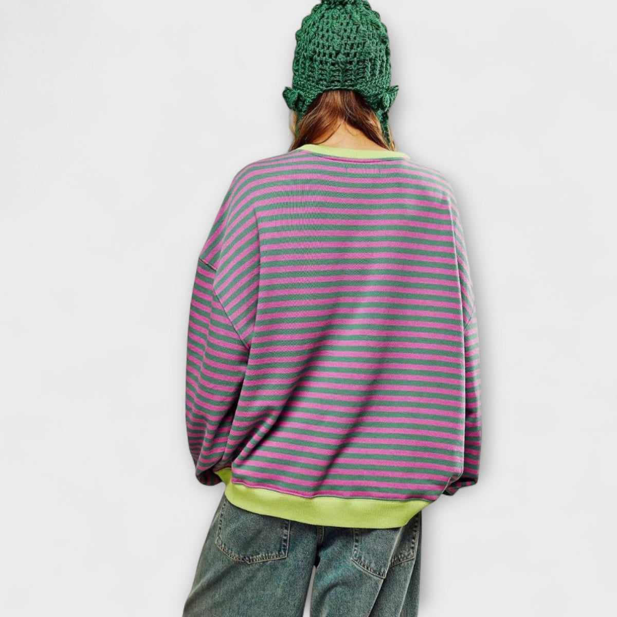 Janelisse - Casual Striped Soft Knit Sweater