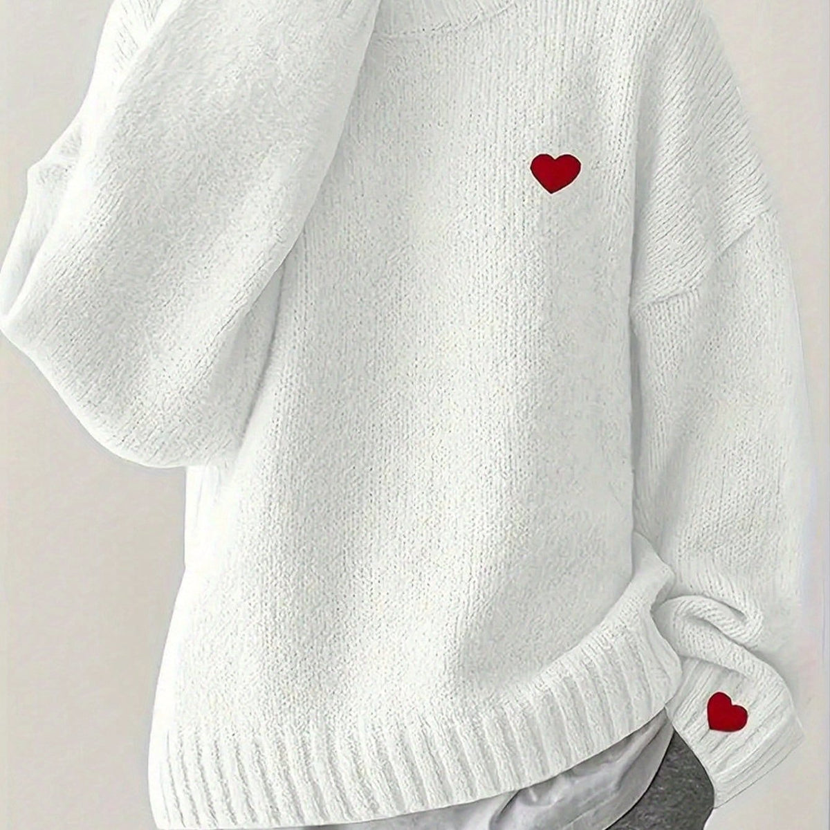 Lunetta - Casual Knit Heart Sweater