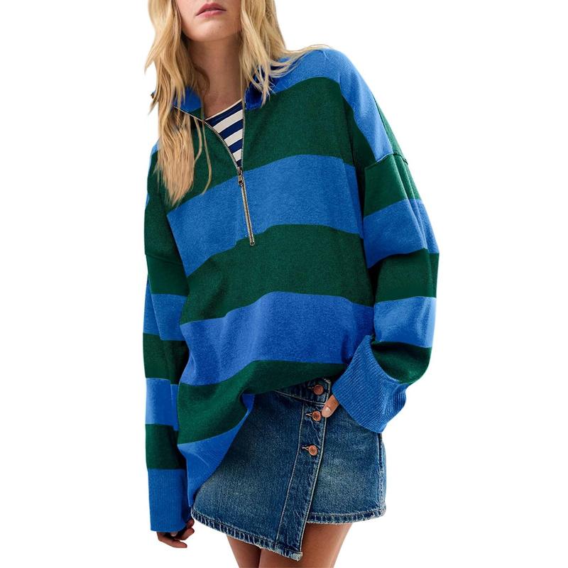 Dorelisse - Oversized Turtleneck Sweater with Half Zip