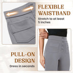 Nara - High Elasticity - High Waist Straight Leg Casual Pants