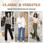 Nara - High Elasticity - High Waist Straight Leg Casual Pants
