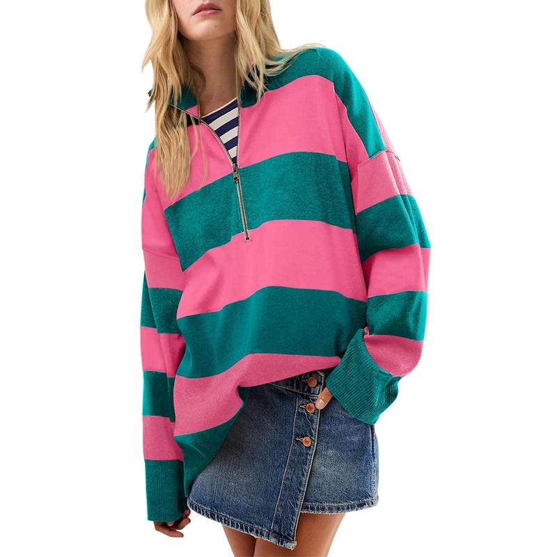 Dorelisse - Oversized Turtleneck Sweater with Half Zip