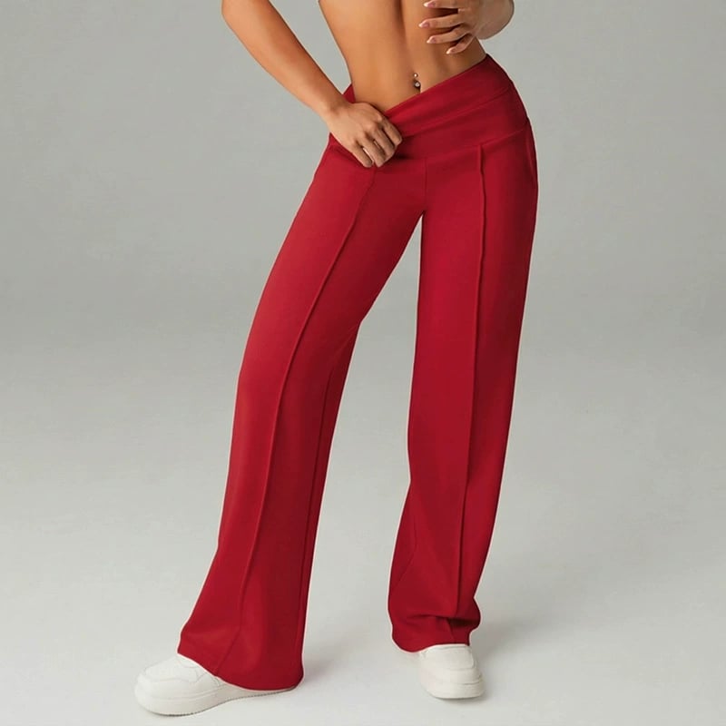 Niselle - Women's Plain Straight Leg Trousers