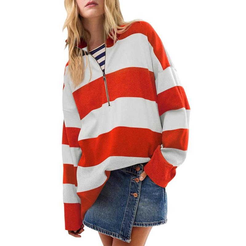 Dorelisse - Oversized Turtleneck Sweater with Half Zip