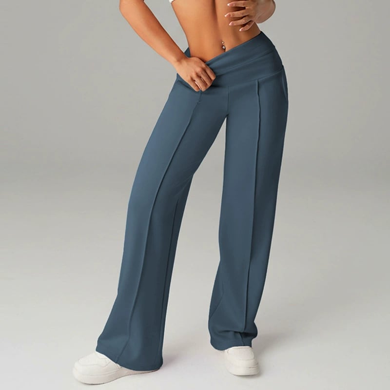 Niselle - Women's Plain Straight Leg Trousers