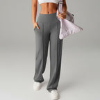 Niselle - Women's Plain Straight Leg Trousers