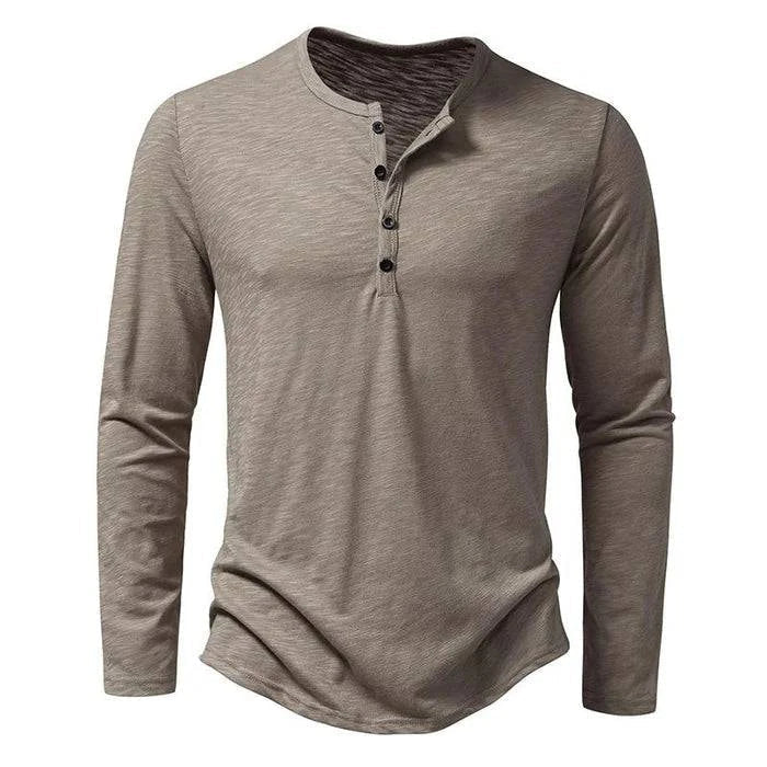 Marlowe | Long Sleeve Shirt with Three Button Placket