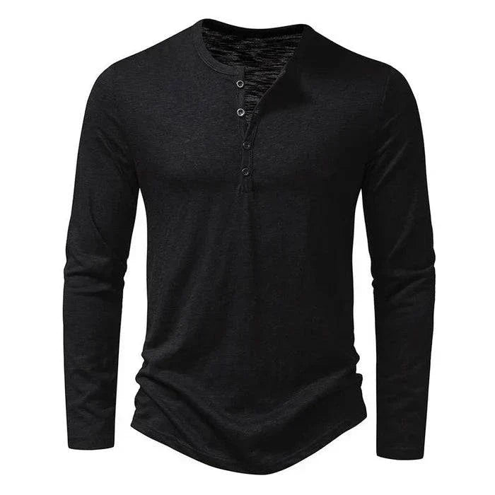 Marlowe | Long Sleeve Shirt with Three Button Placket