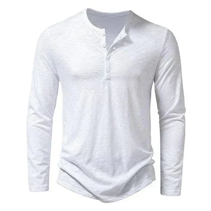 Marlowe | Long Sleeve Shirt with Three Button Placket