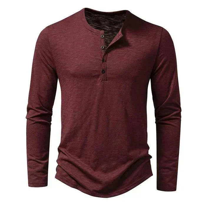 Marlowe | Long Sleeve Shirt with Three Button Placket