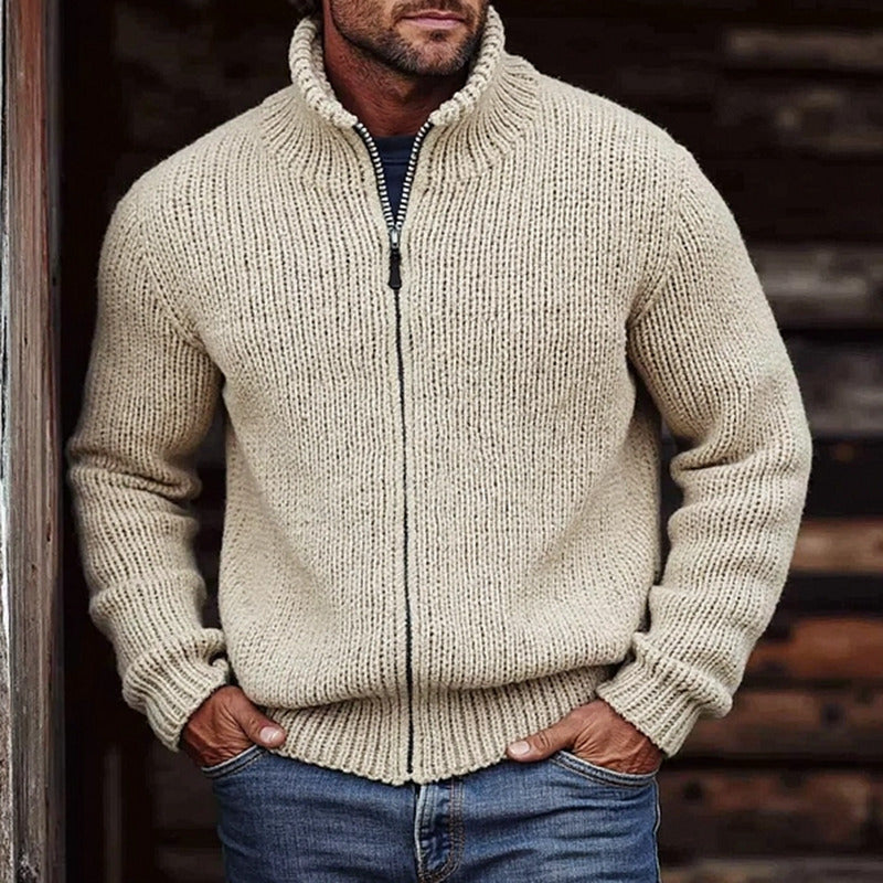 Torin | Zip Up Chunky Knit Cardigan