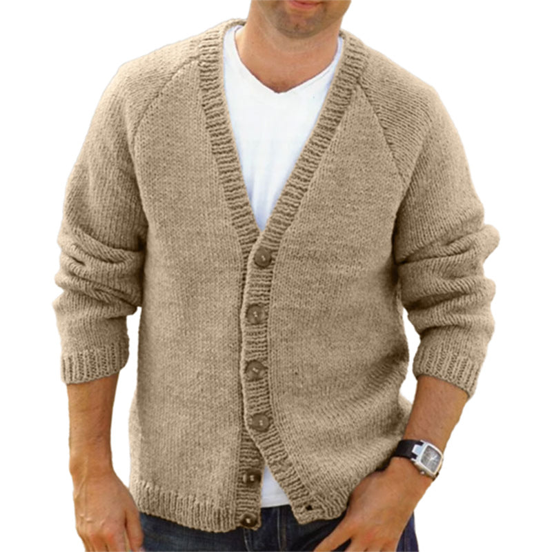 Declan | Button Up Cardigan with V Neck