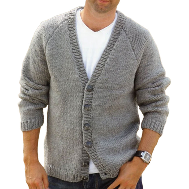 Declan | Button Up Cardigan with V Neck