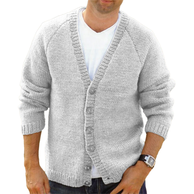 Declan | Button Up Cardigan with V Neck