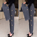 Soraya - Women's Highly Elastic Jeans with Heart Motif Embroidery