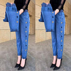 Soraya - Women's Highly Elastic Jeans with Heart Motif Embroidery