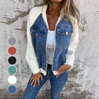 Lilia - Zippered Denim Jacket