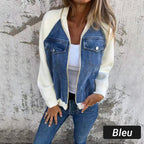 Lilia - Zippered Denim Jacket