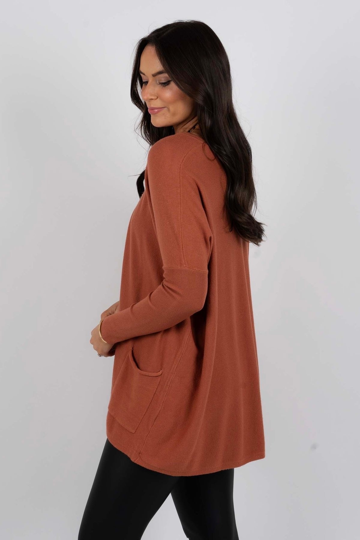 Chanel Women's Long Sleeve Tunic Sweater with Pockets
