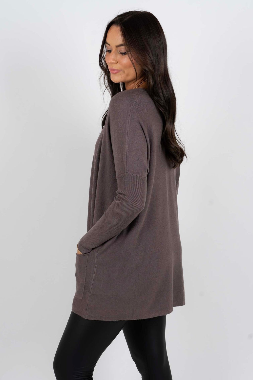 Chanel Women's Long Sleeve Tunic Sweater with Pockets
