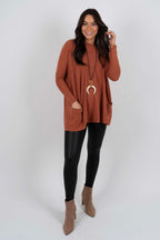 Chanel Women's Long Sleeve Tunic Sweater with Pockets