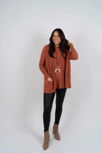 Chanel Women's Long Sleeve Tunic Sweater with Pockets