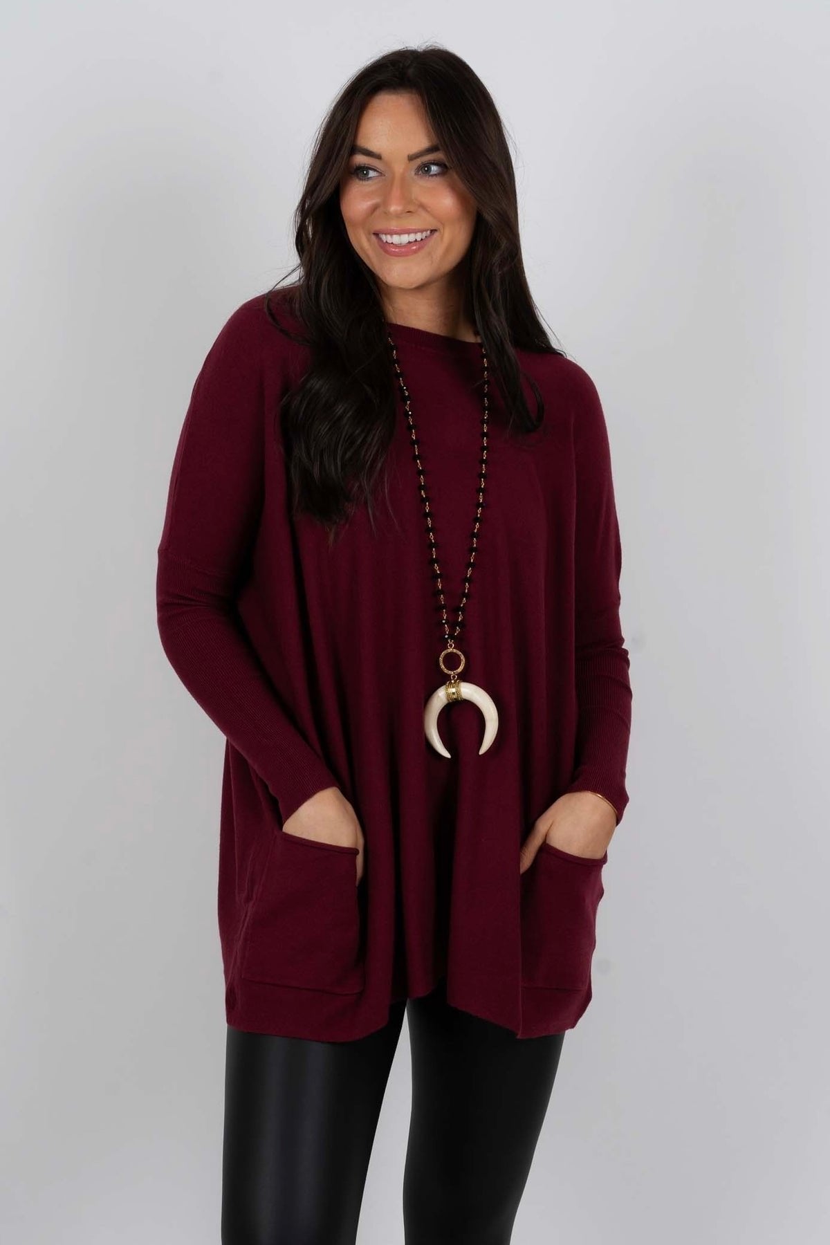 Chanel Women's Long Sleeve Tunic Sweater with Pockets