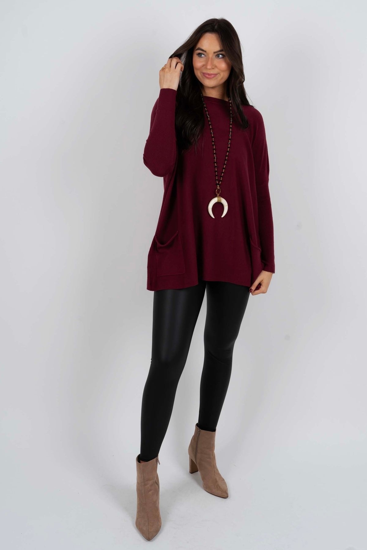 Chanel Women's Long Sleeve Tunic Sweater with Pockets